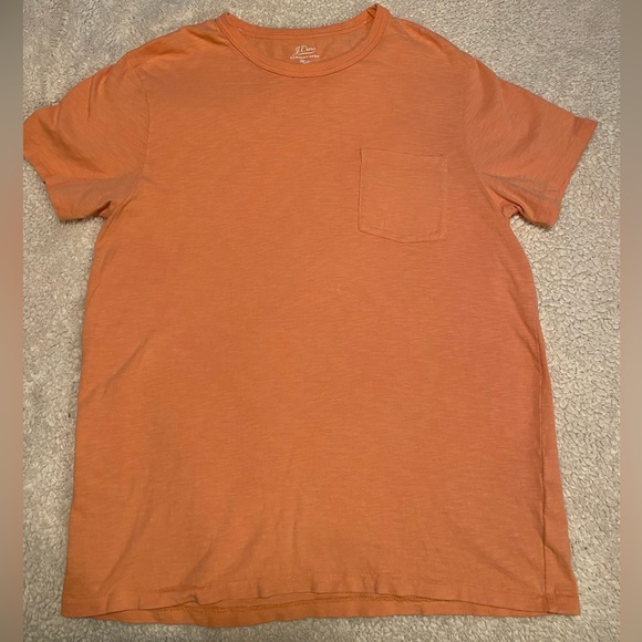Large orange/peach J. Crew pocket tee - Picture 1 of 1